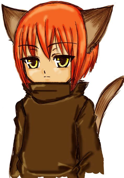 Neko Boy Colored By Azelilia On Deviantart