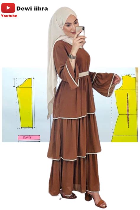 Pecah Pola Gamis Susun Pattern Making Tutorial Busana Rok Model