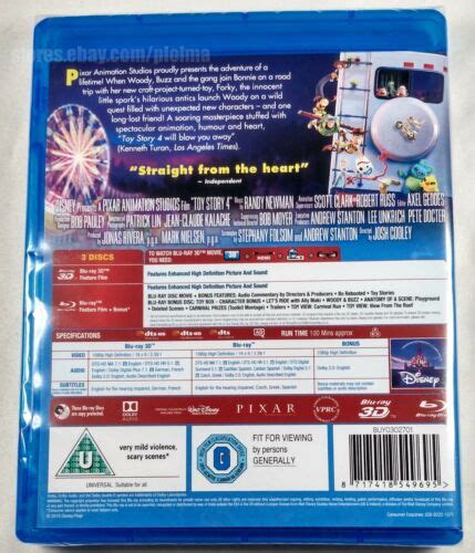 Toy Story 4 New 3d 2d Blu Ray Region Free 2019 Pixar Import Ships Now