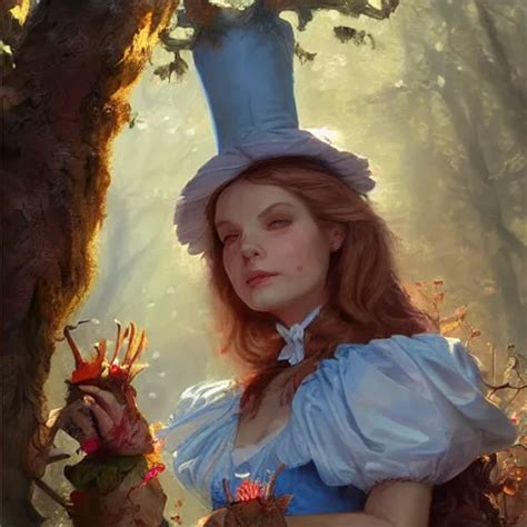 Close Up Portrait Of Alice In Wonderland Magical Stable Diffusion