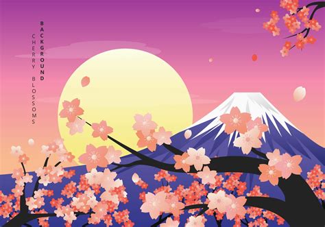 Cherry Blossoms Background Illustration 271299 Vector Art At Vecteezy