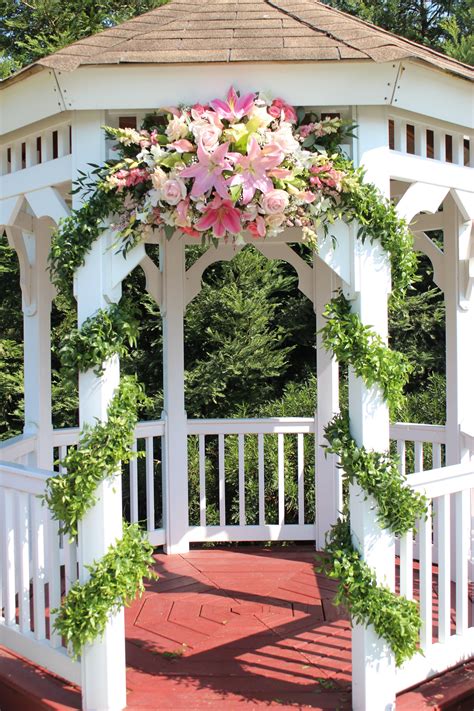 Pink Wedding Gazebo Flowers Modern Wedding Flowers Arrangements