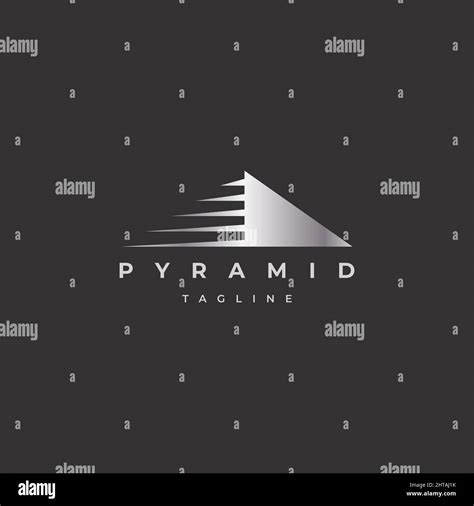 Pyramid Logo Design Illustration Vector Template Stock Vector Image