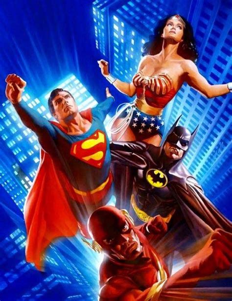 Superman Reeve Batman Keaton Wonder Woman Carter And Flash