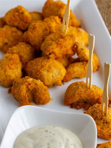 Cook chicken nuggets through in oven: Baked Buffalo Chicken Nuggets - The Black Peppercorn