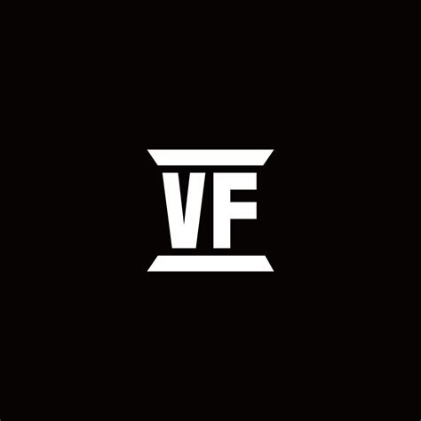 Vf Logo Monogram With Pillar Shape Designs Template 2962693 Vector Art
