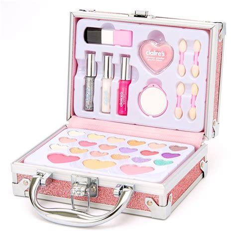Glitter Travel Case Makeup Set Pink In 2021 Makeup Kit For Kids