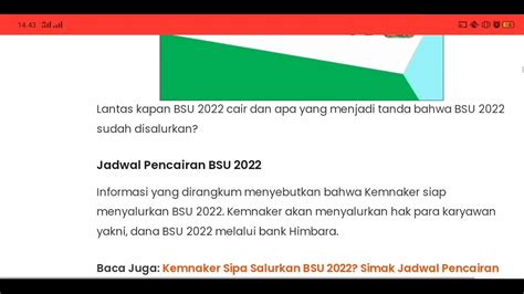 INFO BANSOS BSU 2022 Sudah Cair Jika Anda Dapatkan Notifikasi Ini Login