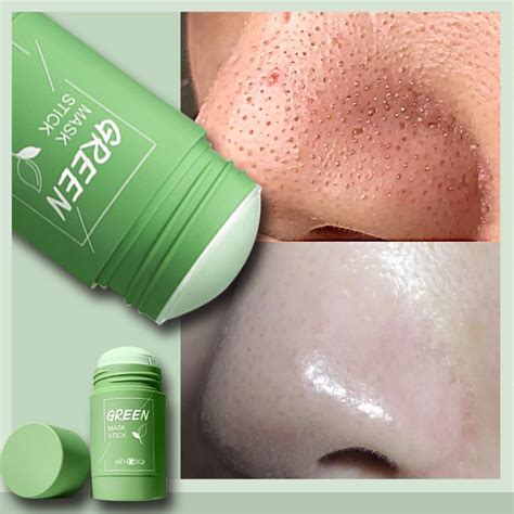 Zodoni Green Tea Stick Eggplant Facial Mask Purifying Clay Stick Anti Acne Deep Cleansing Moist