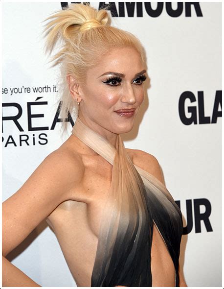 Popoholic Blog Archive Gwen Stefani Flashes Some Braless Bosom Action