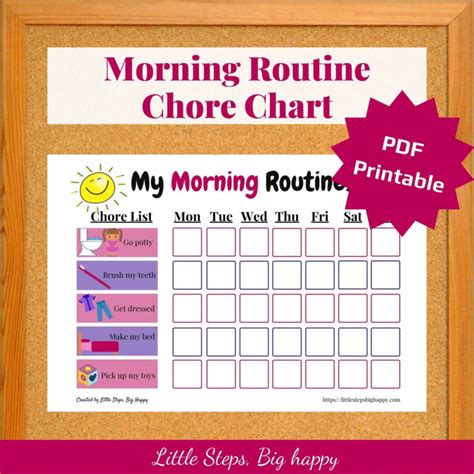 Morning Class Routine Behavioral Chart Printable