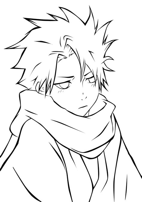 Anime Guy Coloring Page