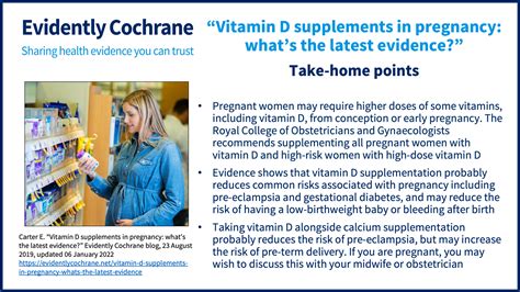 vitamin d supplements in pregnancy what s the latest evidence evidently cochrane