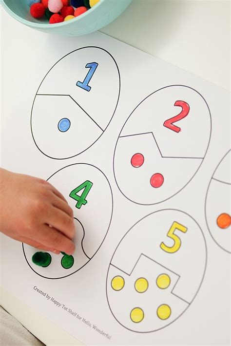 Egg Counting Puzzle Fun Activities To Teach Your Toddler Numbers 1 10