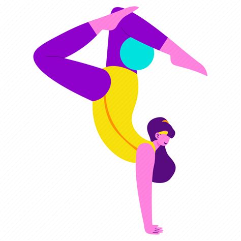 gymnastic ball gym ball gymnastics pose girl acrobatic exercise illustration download on