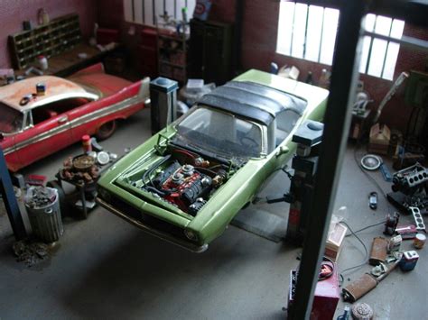 Garage Diorama 125 Model Kit By Marc Antoine Plastic Model Cars