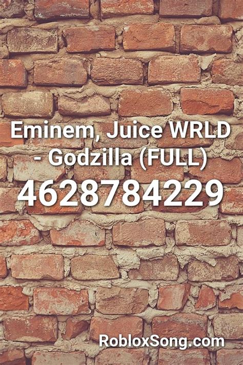 Eminem Juice Wrld Godzilla Full Roblox Id Roblox Music Codes