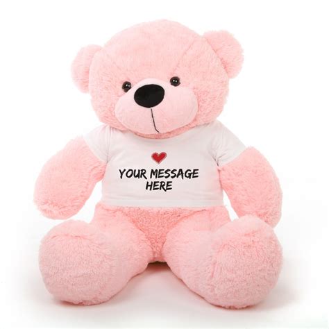 Personalized Teddy Bear Lady Cuddles 38inch With Customizable Heart