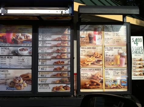 The restaurant also offers a range of other sandwiches and sides plus a value menu with a number of wallet friendly choices. Breakfast menu in drive thru. - Yelp