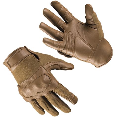 Mil Tec Tactical Gloves Leather Kevlar Dark Coyote Gloves