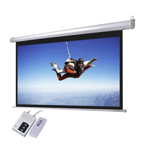 180 Electric Projector Screen With Remote Control Ultra Large