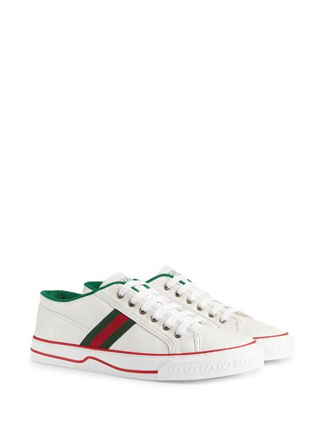 Gucci Tennis 1977 Leather Sneakers In White Modesens