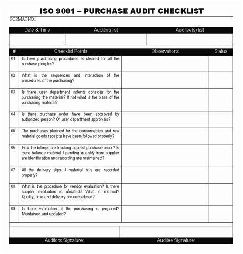 You can have a list of things that you need to clean the house in less time. Vendor Audit Checklist Template Fresh Internal Quality ...