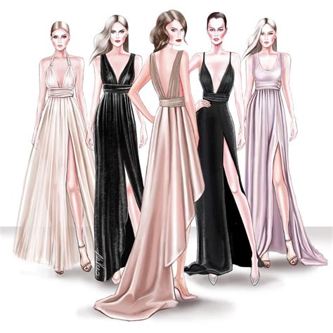 Buy Fashion Illustration Dress In Stock
