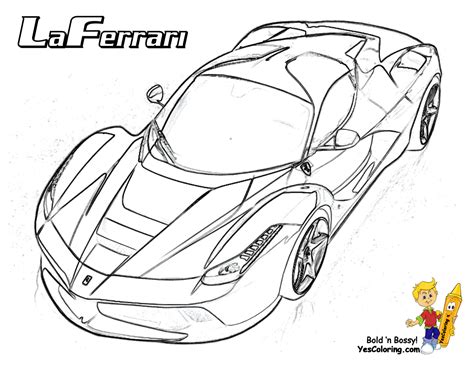 Coloriage Ferrari à Colorier Dessin à Imprimer Avec Images Cars