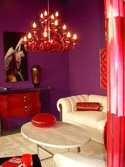 Red is passionate, so why not use it to bring some heat into your bedroom decor scheme. Unusual Color Combo:Red and Purple Interiors | Living room ...