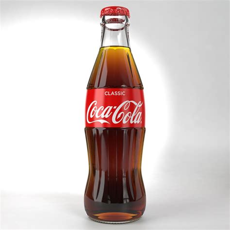 Coca Cola Regular 250ml Glass Bottle 3d Model Cgtrader