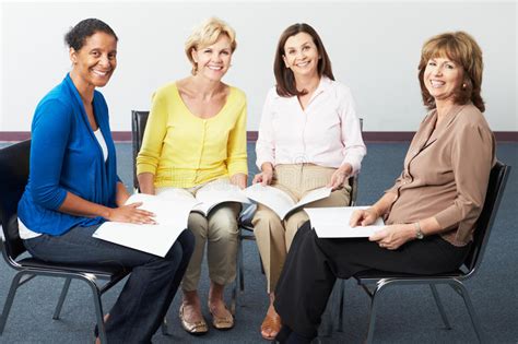 Put together and hand out reading assignments a week before the first meeting. Group Of Women At Book Club Stock Photo - Image of person ...