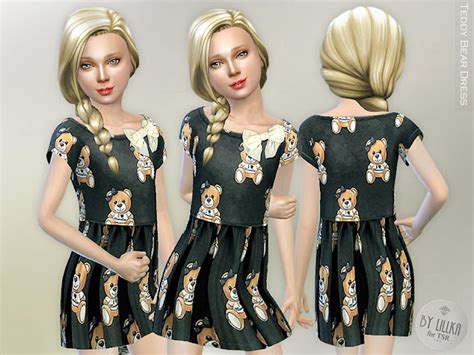Sims 4 Ccs The Best Teddy Bear Dress By Lillka