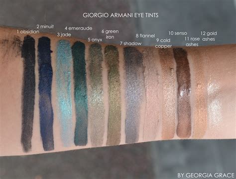 Giorgio Armani Eye Tint Swatches By Georgia Grace