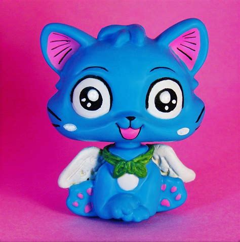 Littlest Pet Shop Fairy Tail Cat Happy Ooak Custom Figure Lps Anime
