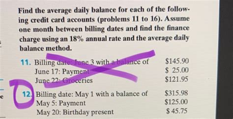 Then, add or subtract from the balance each day you have a new transaction. Solved: Find The Average Daily Balance For Each Of The Fol ...