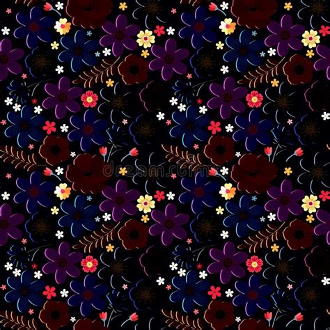 Beautiful Floral Seamless Pattern Intricate Ornament With Flowers