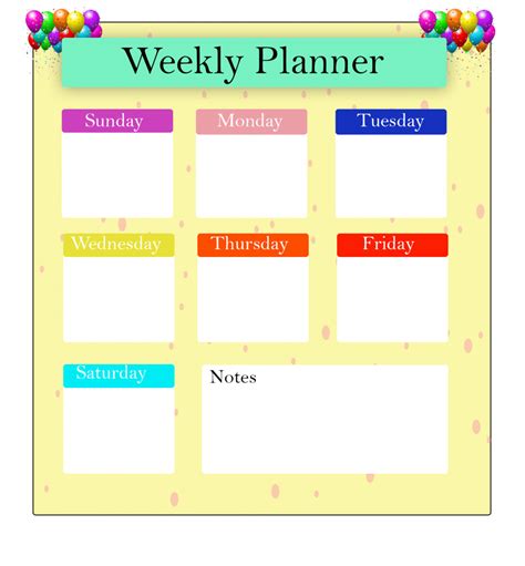 Weekly Planner And To Do List Free Download Free Printable