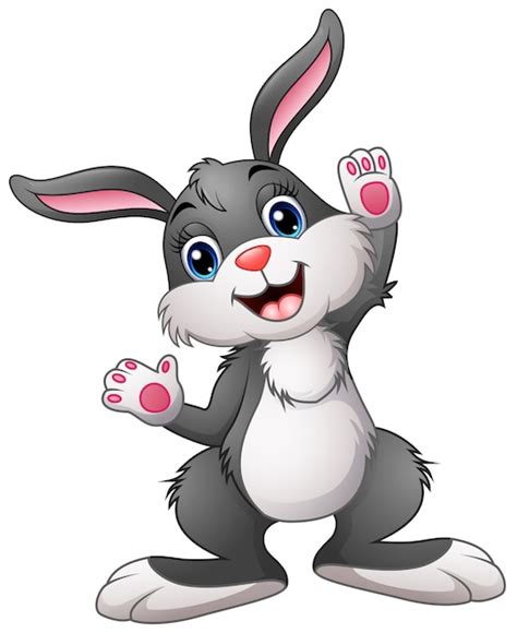 Premium Vector Happy Rabbit Cartoon