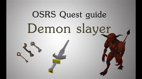He explains it in one of his videos. OSRS Demon slayer quest guide - YouTube