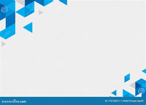 Abstract Blue Geometric Polygon Background Template Vector Stock Vector