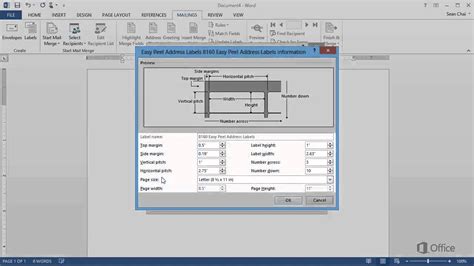 I have created an image for the side of the label and thought i could watermark it, but it only appears in the middle of 1 label. How To Make 21 Labels On Microsoft Word / Creating Custom Labels in Microsoft Word 2007 ...