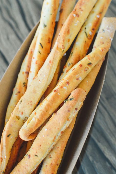 Herb Garlic And Cheese Grissini Breadsticks Recipe Milk And Dust