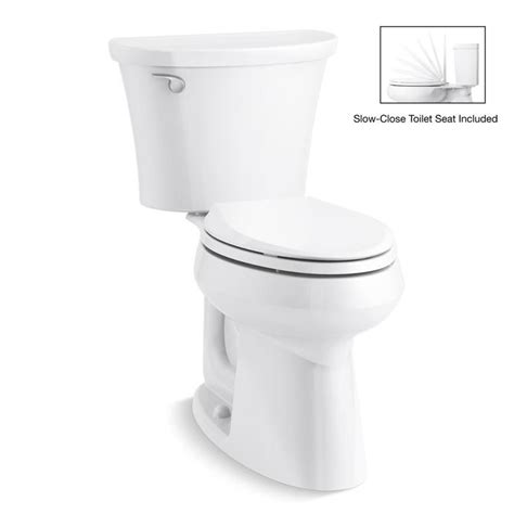 Kohler Cavata White Elongated Chair Height 2 Piece Watersense Toilet 12