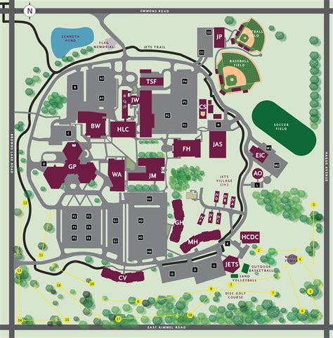 New England College Campus Map Map