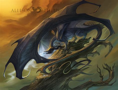 Artstation Dark Dragon Allison Theus Creatures 3 Fantasy Creatures