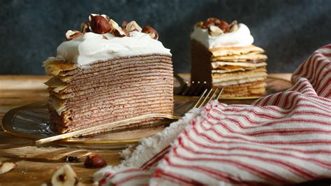 Chocolate Hazelnut Crepe Cake Recipe