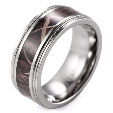Celebrate the past, present and future with the one you love by presenting your partner with a three stone engagement ring. 15 Inspirations of Men's Hunting Wedding Bands