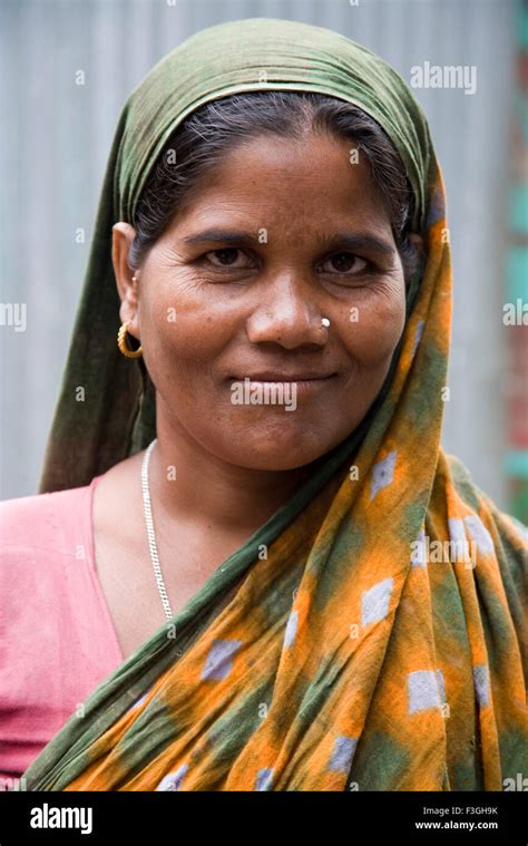 Rural Woman Smiling District Manik Gunj Bangladesh Stock Photo Alamy