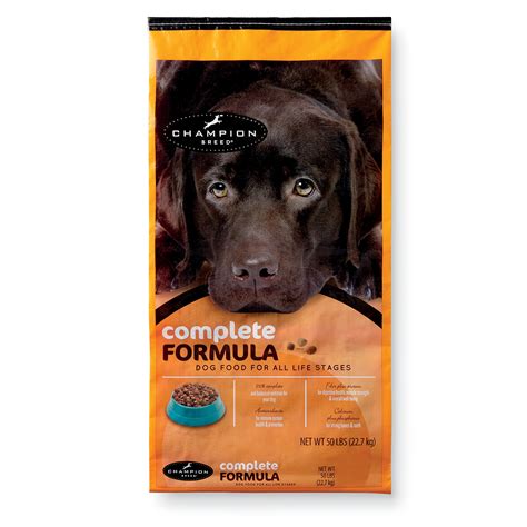 Big red dry dog food for all life stages, 50 lb bag. Champion Breed Complete Formula Dog Food 50 lb Bag - Pet ...